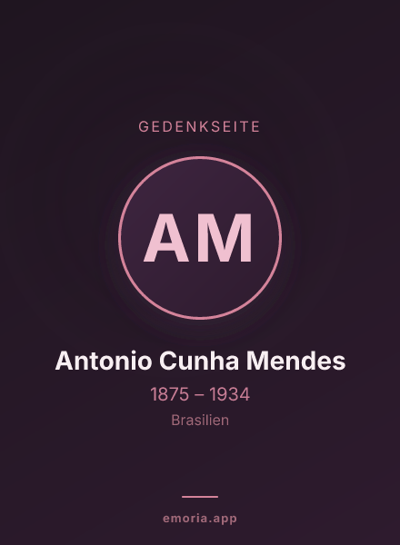 Gedenkportrait von Antonio Cunha Mendes