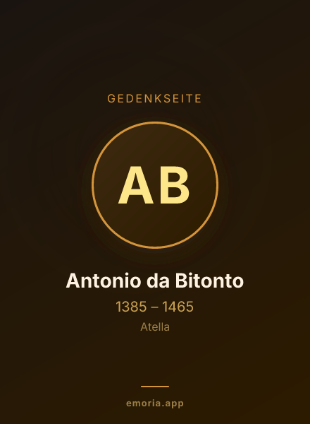 Gedenkportrait von Antonio da Bitonto