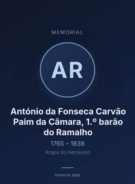 Memorial portrait of António da Fonseca Carvão Paim da Câmara, 1.º barão do Ramalho