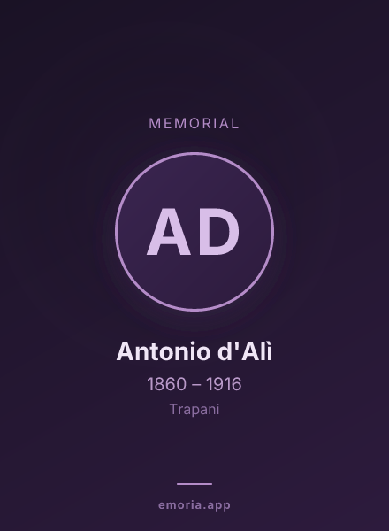 Memorial portrait of Antonio d'Alì