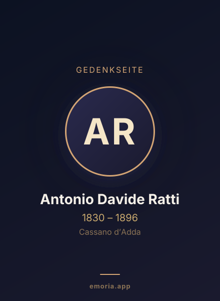 Gedenkportrait von Antonio Davide Ratti