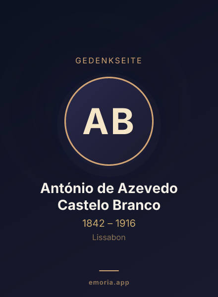 Gedenkportrait von António de Azevedo Castelo Branco