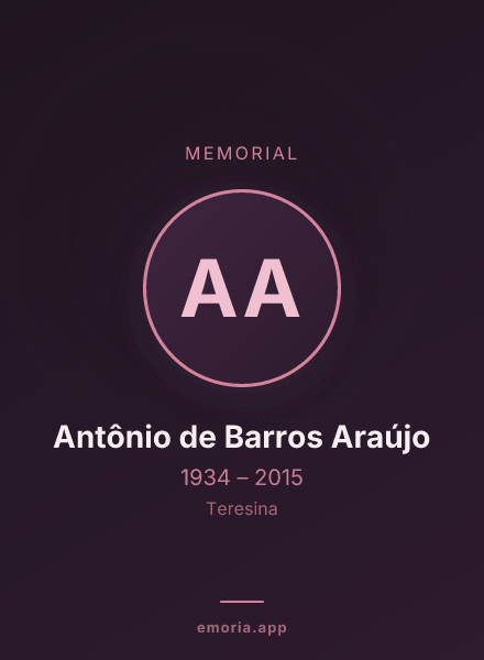 Memorial portrait of Antônio de Barros Araújo