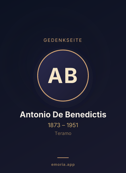 Gedenkportrait von Antonio De Benedictis