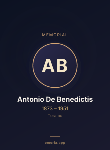 Memorial portrait of Antonio De Benedictis