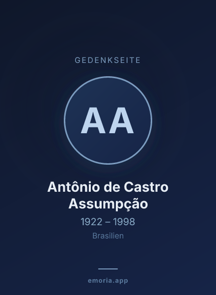 Gedenkportrait von Antônio de Castro Assumpção