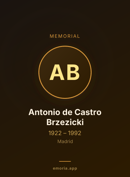 Memorial portrait of Antonio de Castro Brzezicki