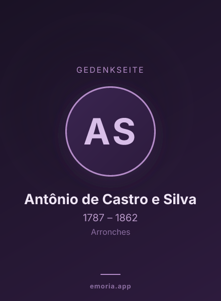 Gedenkportrait von Antônio de Castro e Silva