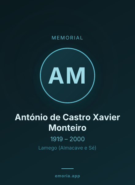 Memorial portrait of António de Castro Xavier Monteiro