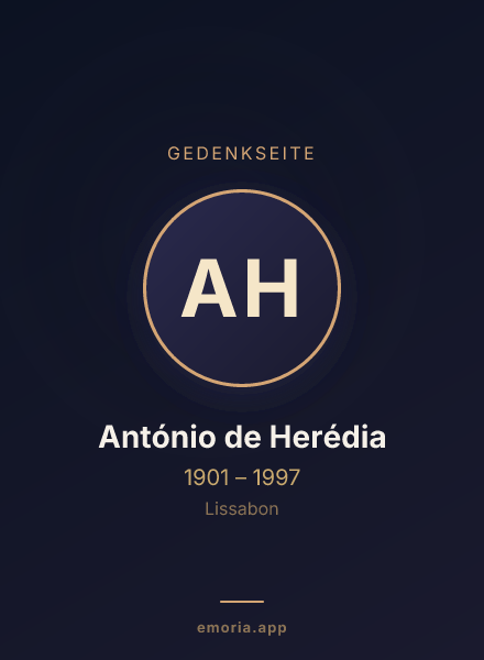Gedenkportrait von António de Herédia