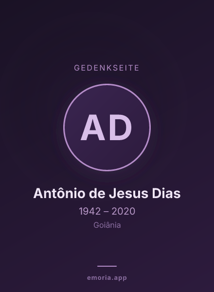 Gedenkportrait von Antônio de Jesus Dias