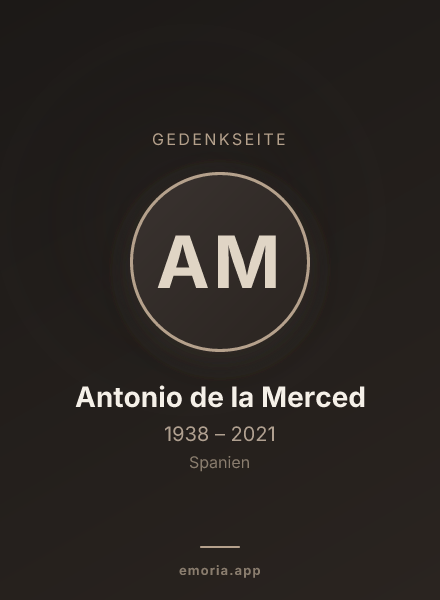 Gedenkportrait von Antonio de la Merced