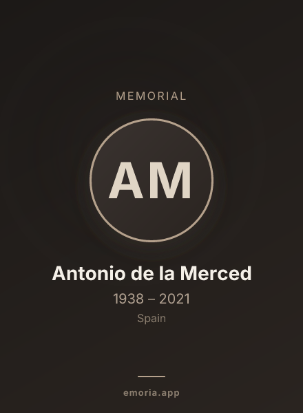 Memorial portrait of Antonio de la Merced