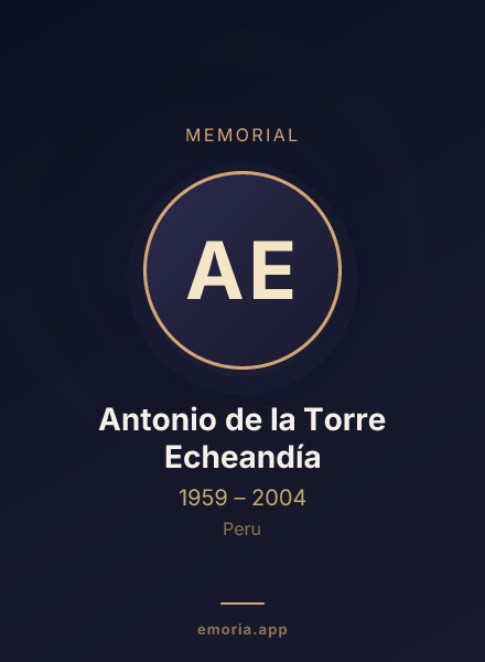 Memorial portrait of Antonio de la Torre Echeandía