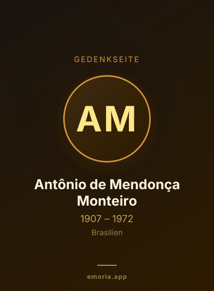 Gedenkportrait von Antônio de Mendonça Monteiro