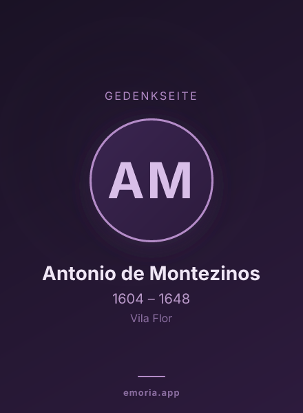 Gedenkportrait von Antonio de Montezinos
