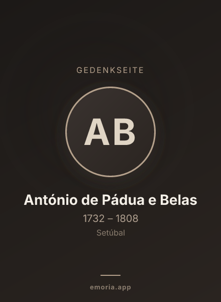 Gedenkportrait von António de Pádua e Belas