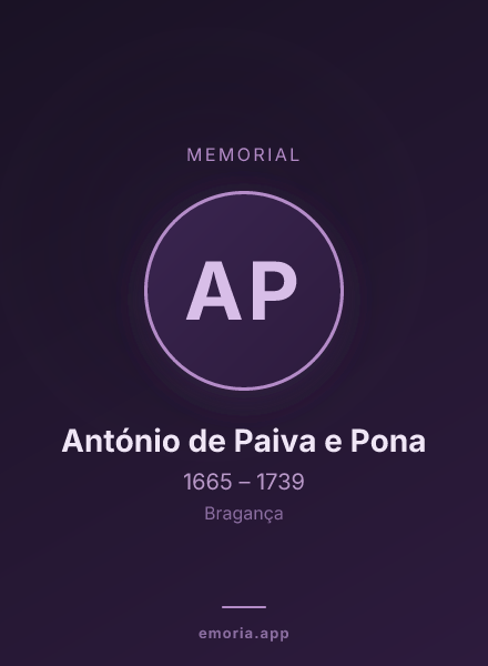 Memorial portrait of António de Paiva e Pona