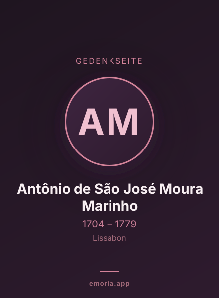 Gedenkportrait von Antônio de São José Moura Marinho