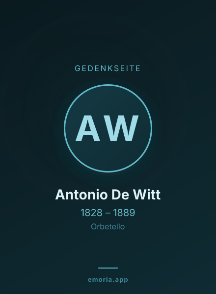 Gedenkportrait von Antonio De Witt