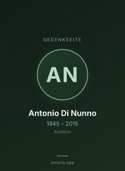 Gedenkportrait von Antonio Di Nunno