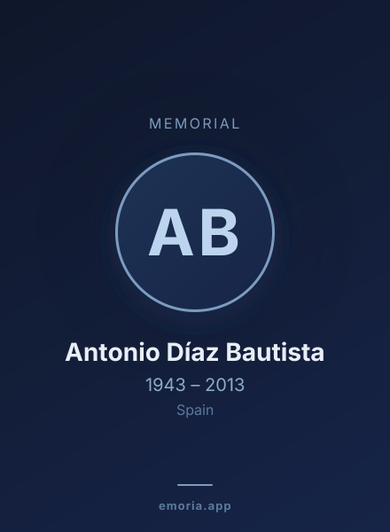 Memorial portrait of Antonio Díaz Bautista