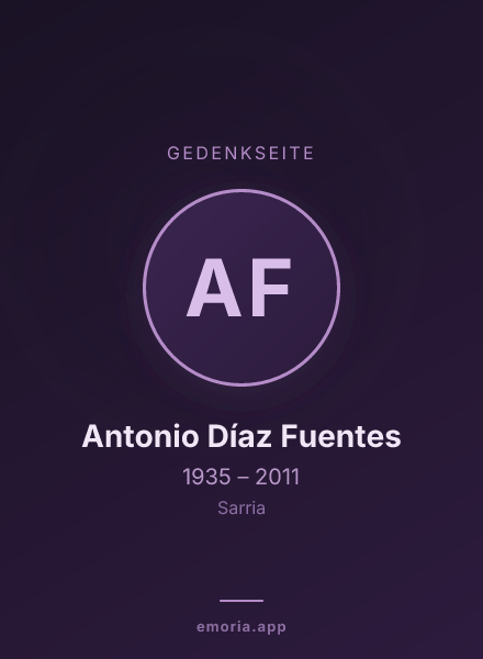 Gedenkportrait von Antonio Díaz Fuentes