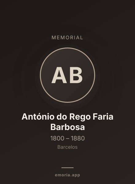 Memorial portrait of António do Rego Faria Barbosa