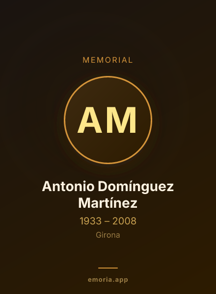 Memorial portrait of Antonio Domínguez Martínez