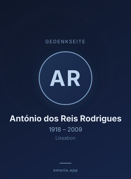 Gedenkportrait von António dos Reis Rodrigues
