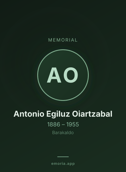 Memorial portrait of Antonio Egiluz Oiartzabal