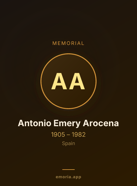 Memorial portrait of Antonio Emery Arocena
