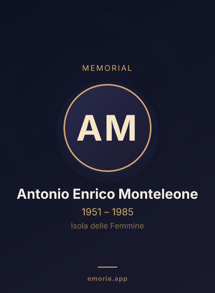 Memorial portrait of Antonio Enrico Monteleone