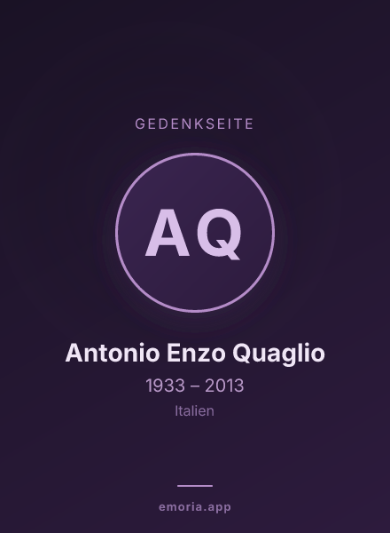 Gedenkportrait von Antonio Enzo Quaglio