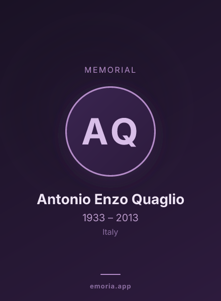 Memorial portrait of Antonio Enzo Quaglio