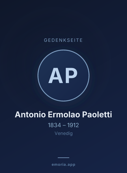 Gedenkportrait von Antonio Ermolao Paoletti