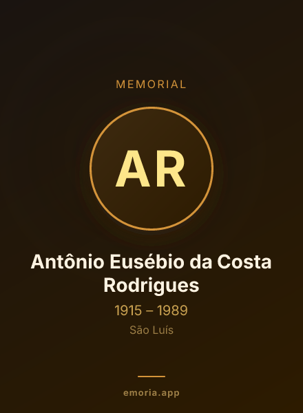 Memorial portrait of Antônio Eusébio da Costa Rodrigues
