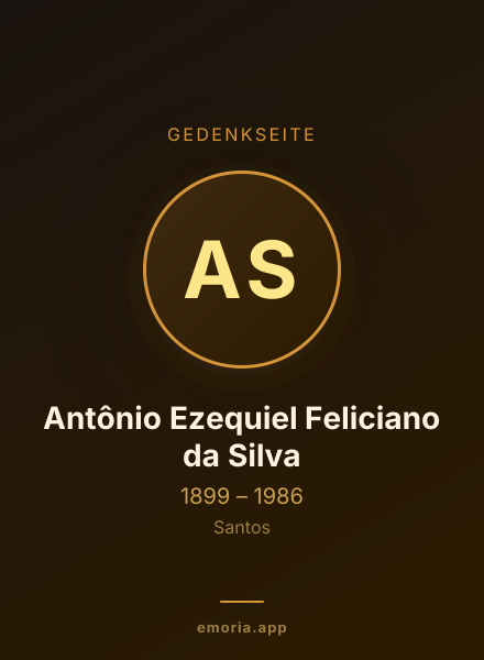 Gedenkportrait von Antônio Ezequiel Feliciano da Silva