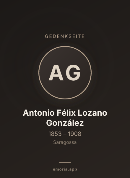 Gedenkportrait von Antonio Félix Lozano González