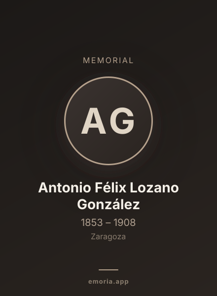 Memorial portrait of Antonio Félix Lozano González