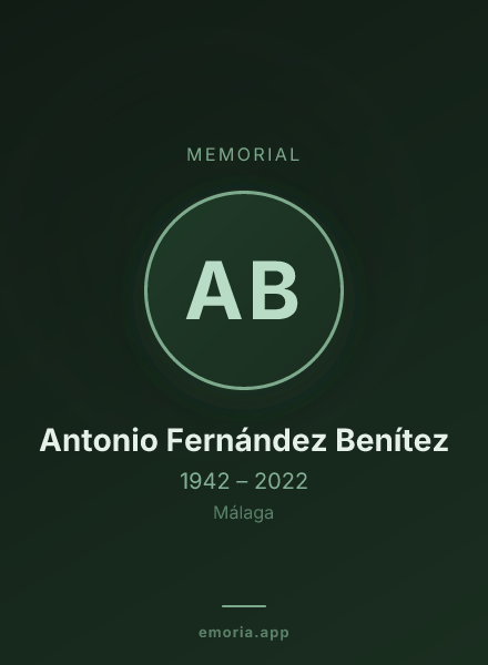 Memorial portrait of Antonio Fernández Benítez