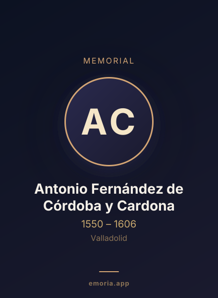 Memorial portrait of Antonio Fernández de Córdoba y Cardona