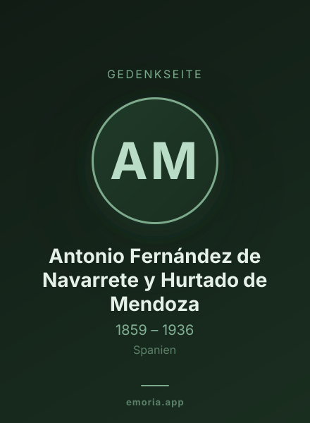 Gedenkportrait von Antonio Fernández de Navarrete y Hurtado de Mendoza