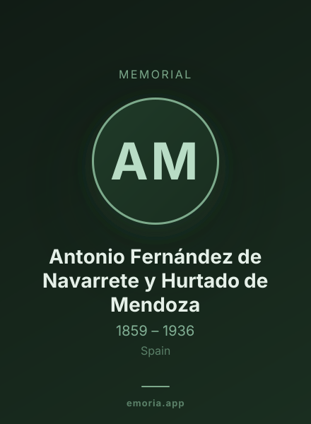 Memorial portrait of Antonio Fernández de Navarrete y Hurtado de Mendoza
