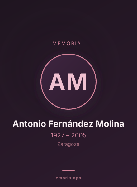 Memorial portrait of Antonio Fernández Molina