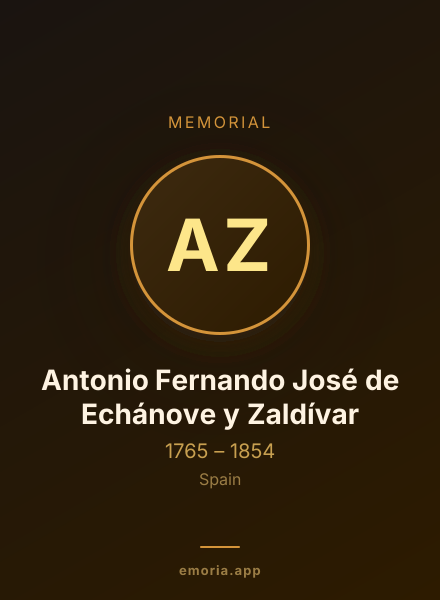 Memorial portrait of Antonio Fernando José de Echánove y Zaldívar