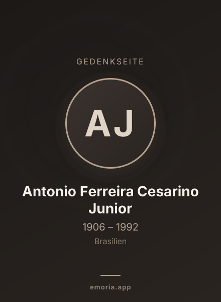 Gedenkportrait von Antonio Ferreira Cesarino Junior