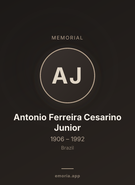 Memorial portrait of Antonio Ferreira Cesarino Junior