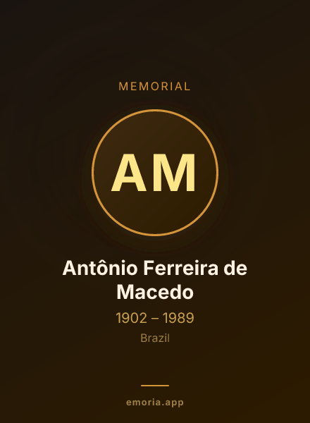 Memorial portrait of Antônio Ferreira de Macedo