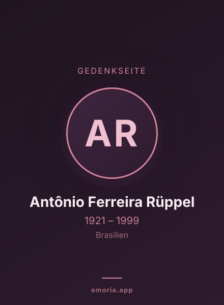 Gedenkportrait von Antônio Ferreira Rüppel